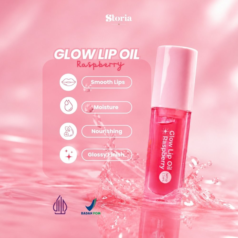 STORIA Glow Lip Oil Raspberry